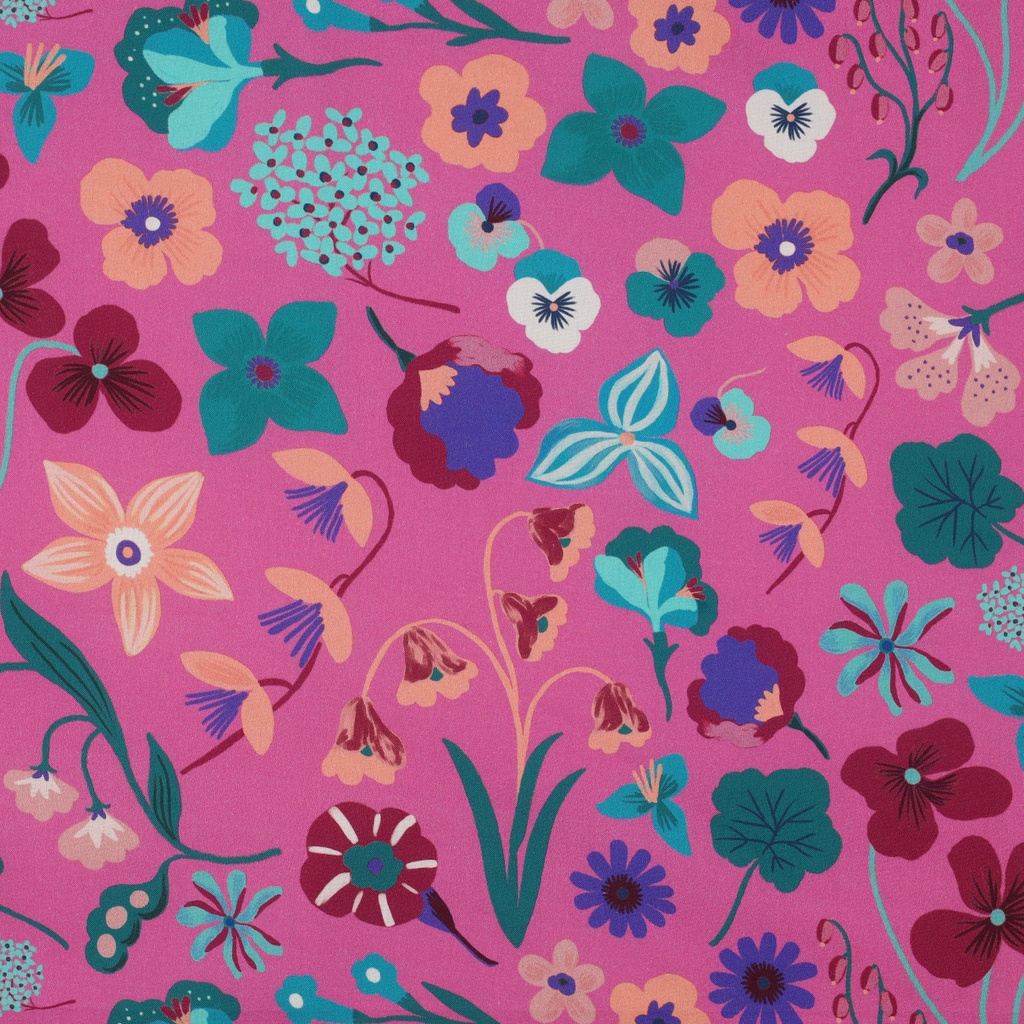 Fine Poplin Dig. Meadow Nerida Hansen Pink