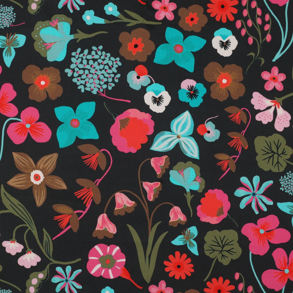 Fine Poplin Dig. Meadow Nerida Hansen Black