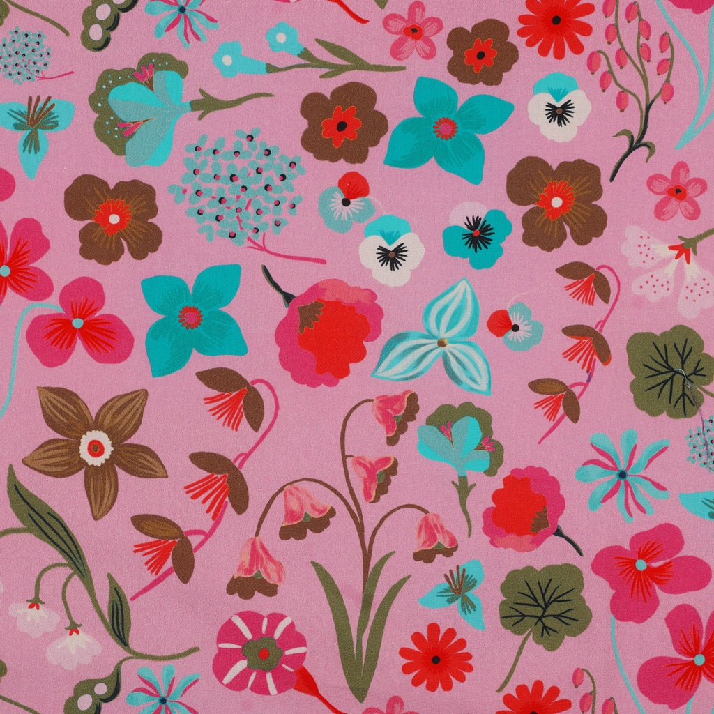 Fine Poplin Dig. Meadow Nerida Hansen Light Pink