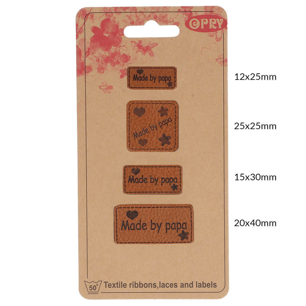 Opry skai-leren labels made by papa