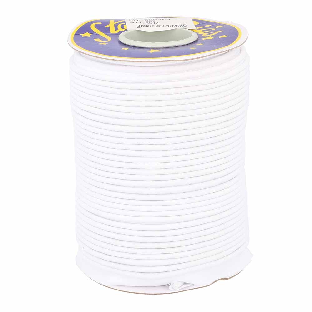 Paspelband kat/polye 3mm wit