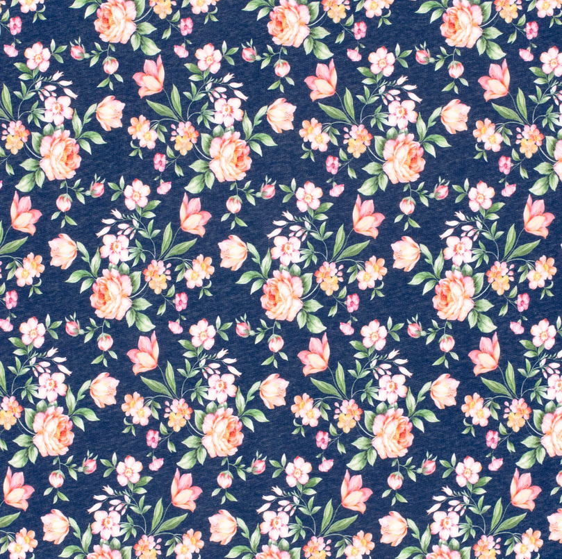 Jogging Digital Print Roses Marine