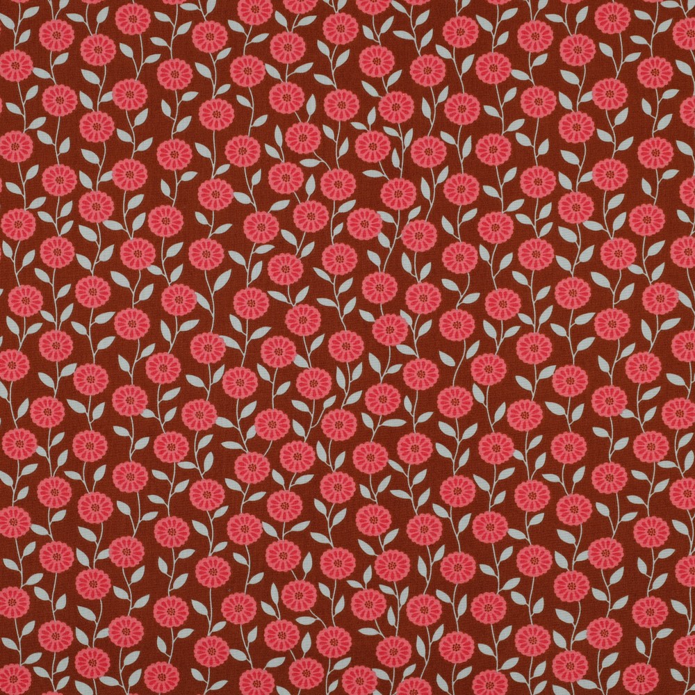 Fine Poplin Flowers Caramel