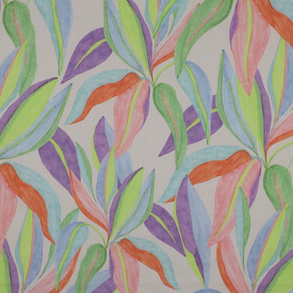 Cotton Satin Digital Leaves