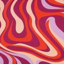 Cotton Satin Abstract Lilac