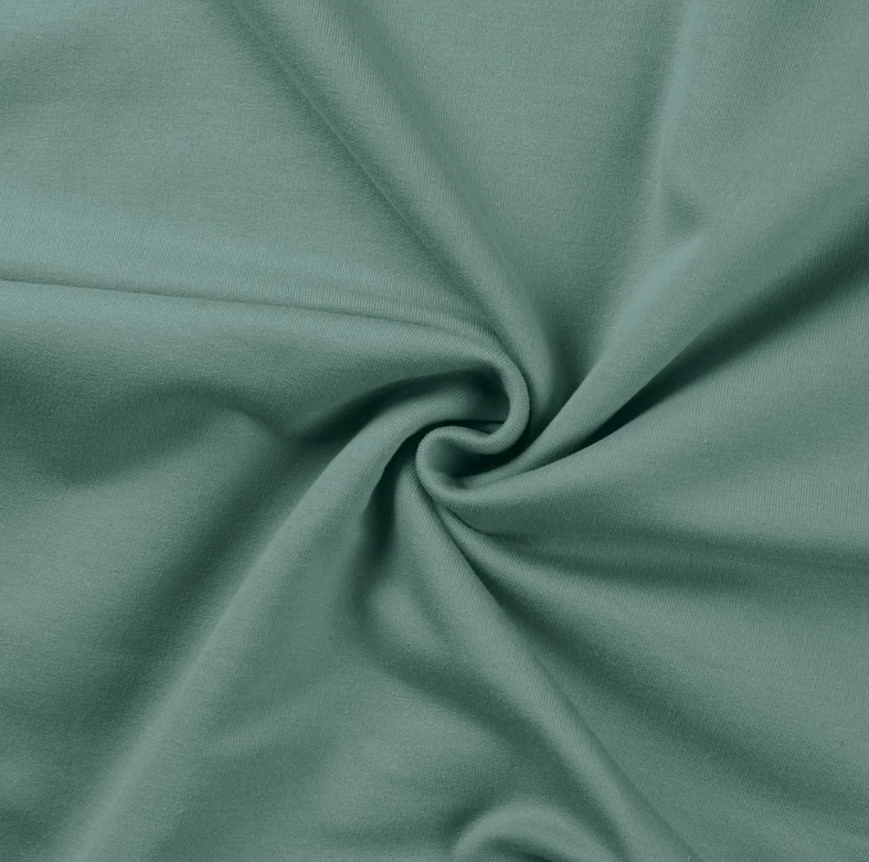 French Terry Brushed Dark Dusty Mint