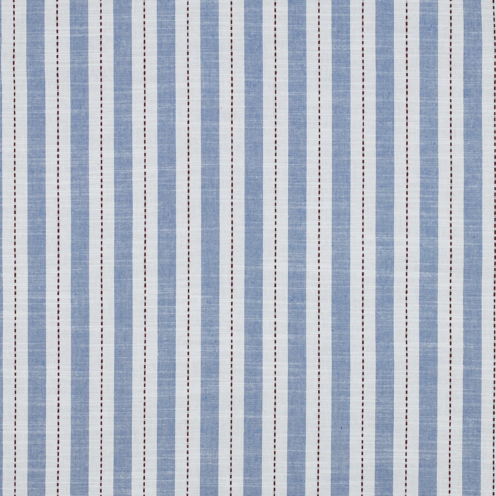 Cotton Yarn Dyed Stripes Fantasie Blue