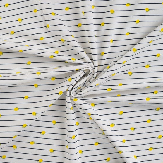 Jersey Print Lemons Yellow