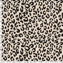 Stretch Twill Polyester Leopard Ecru