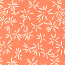 Stretch Cotton Poplin Nice Flower Coral