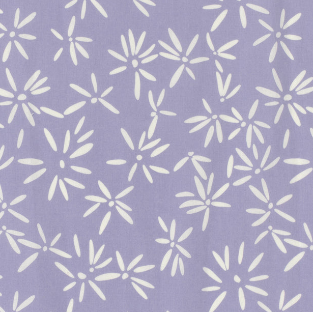 Stretch Cotton Poplin Nice Flower Lila