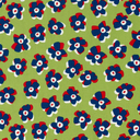 Stretch Cotton Poplin Fine Flowers Green