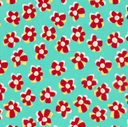 Stretch Cotton Poplin Fine Flowers Jade