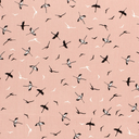 Bamboo Poplin Birds Old Rose