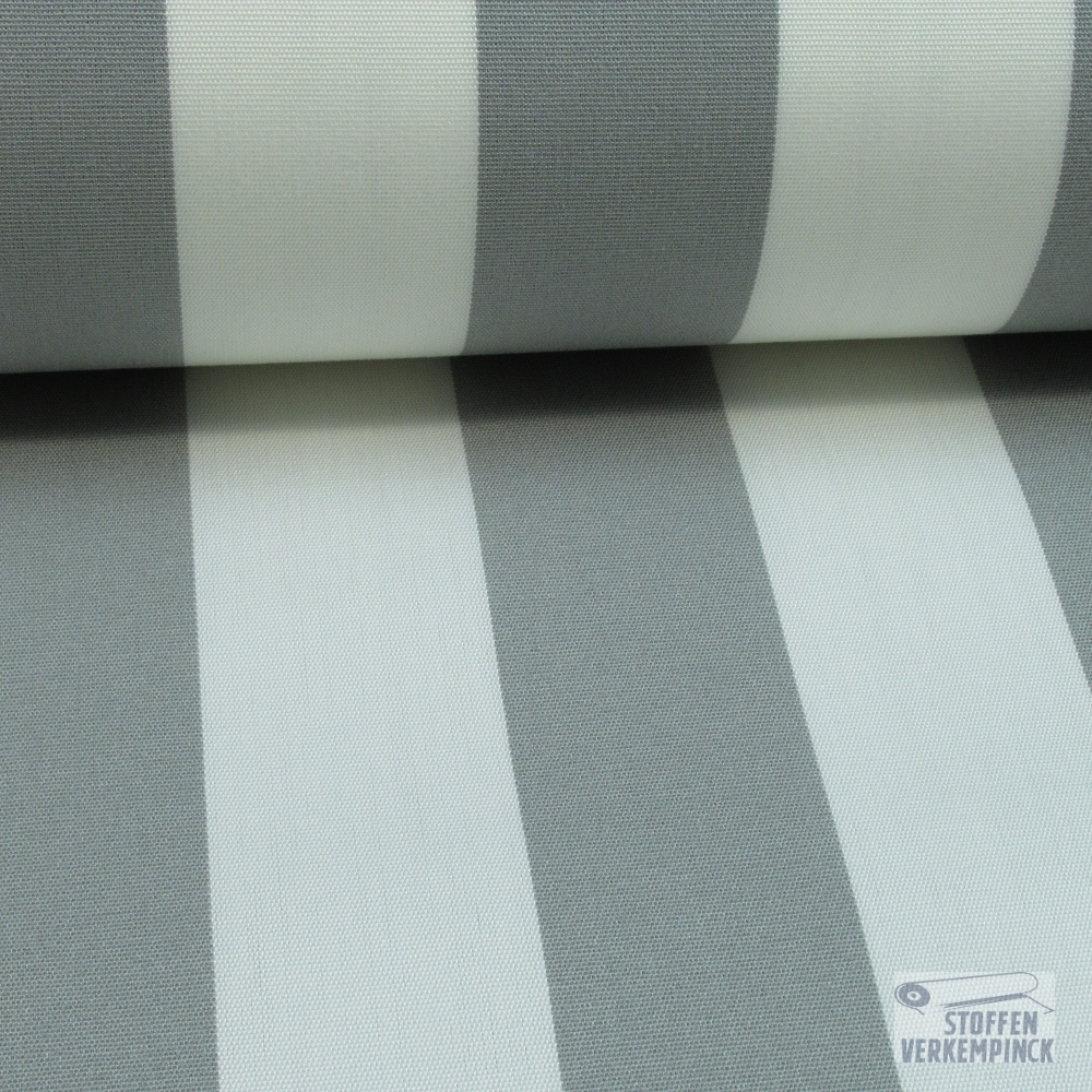 Transat 5cm. Streep Wit/Grijs (smalle breedte)