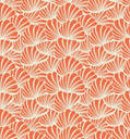 Canvas Beachy Shells Salmon