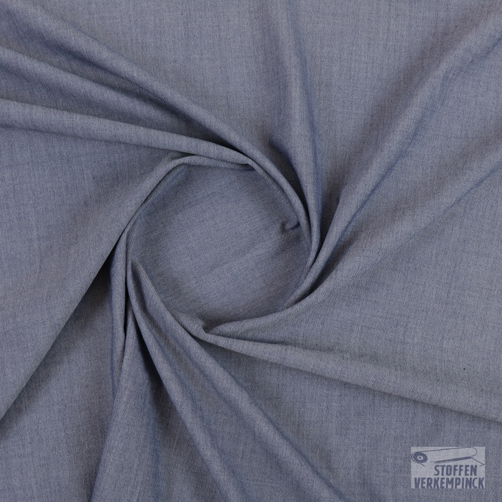Stretch Chambray Jeansblauw