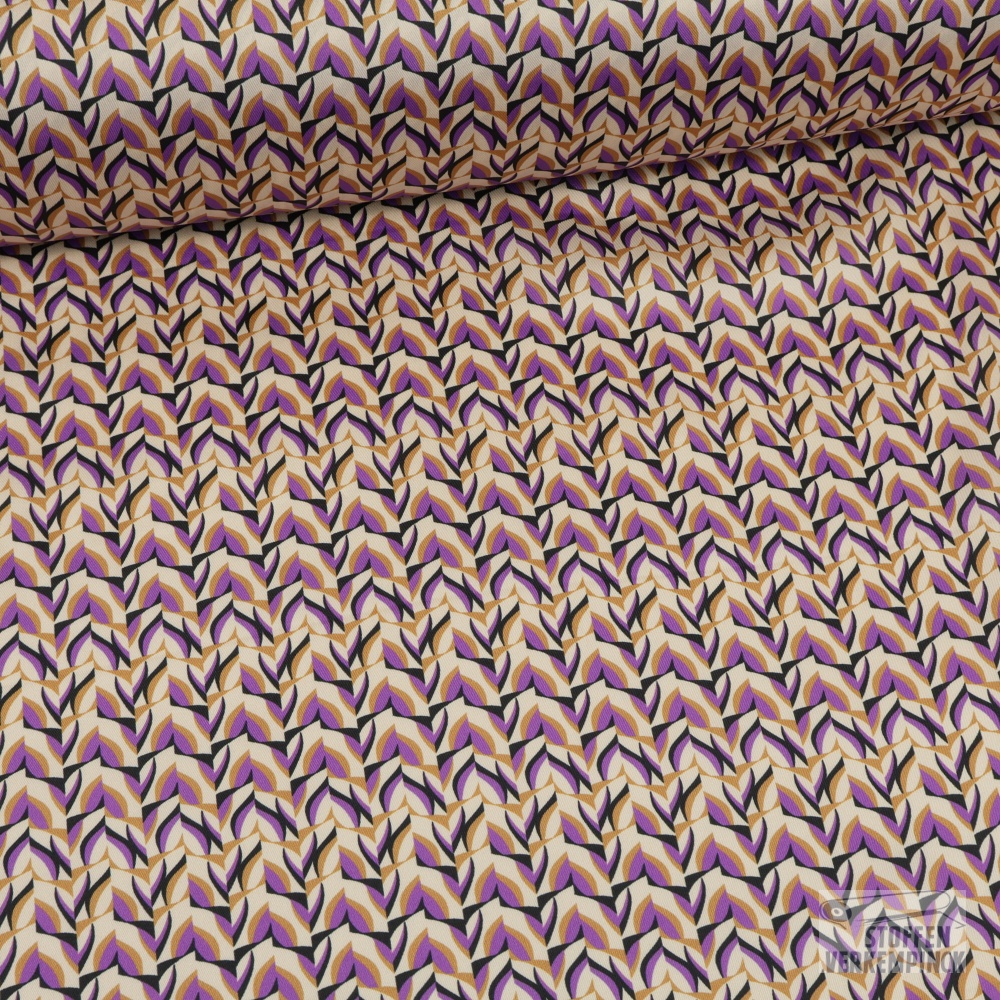 Polyester Twill Geo Lila/Amber