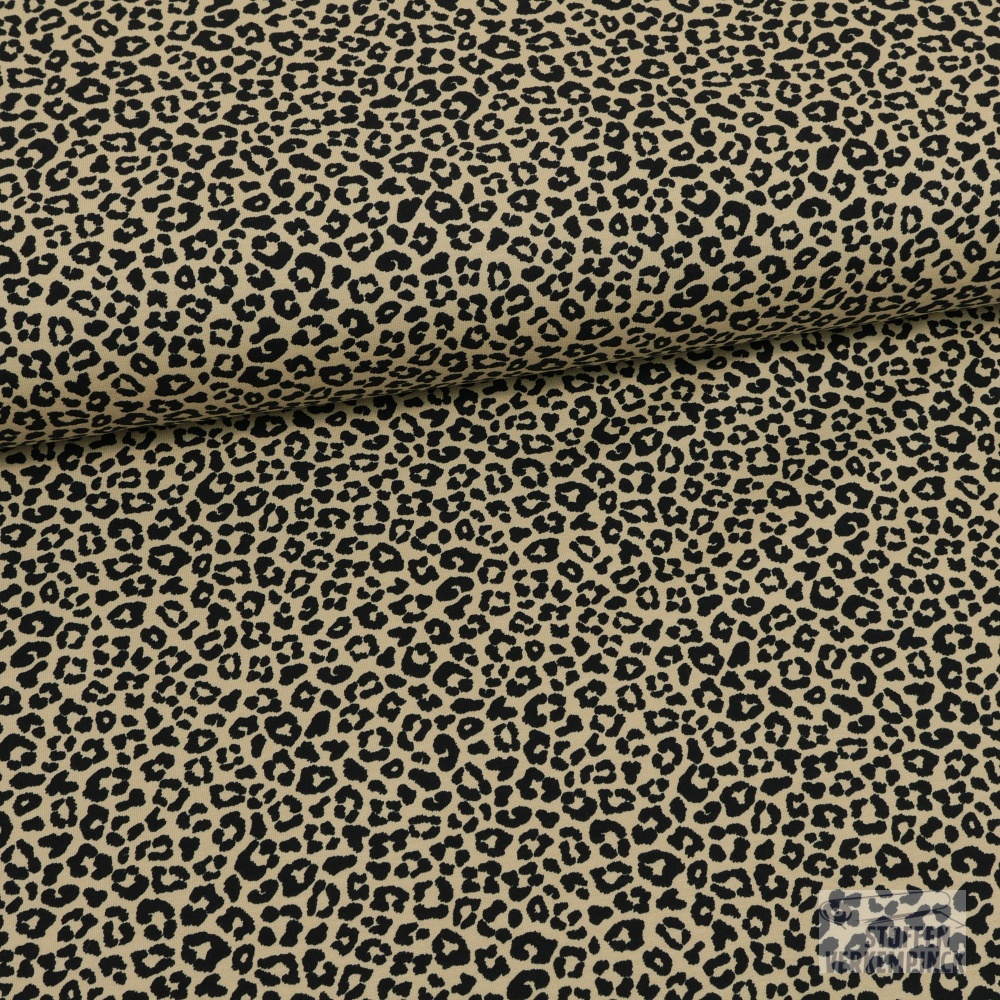 French Terry Digital Animal Print Sand