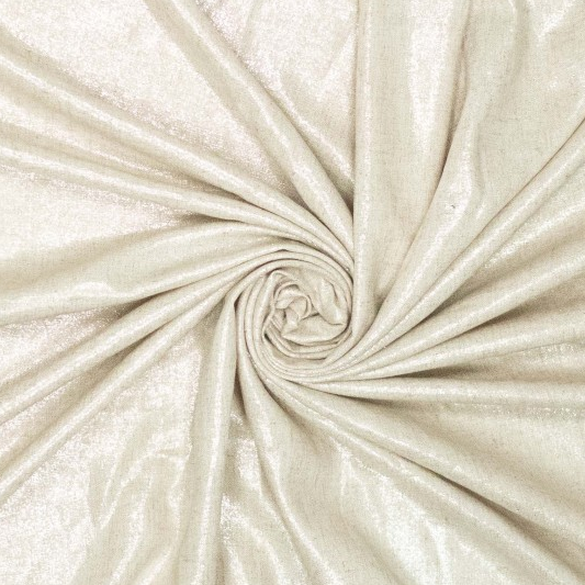 Viscose Linnen Foil Zilver