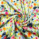 Shiny Viscose Colorful Flowers