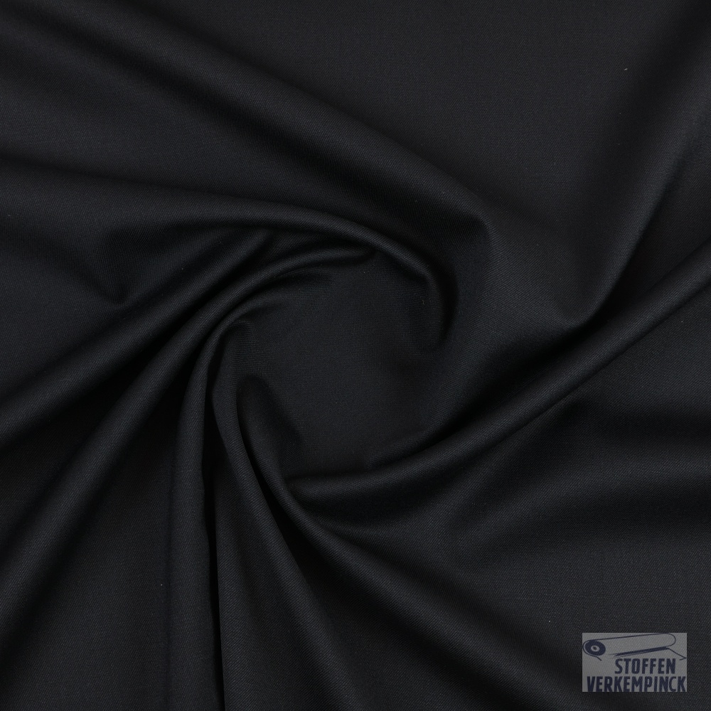 Breedtestretch Wol/Polye. Dark Navy