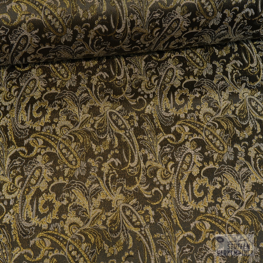 Brocaat Jacquard Lurex Royal - Goud