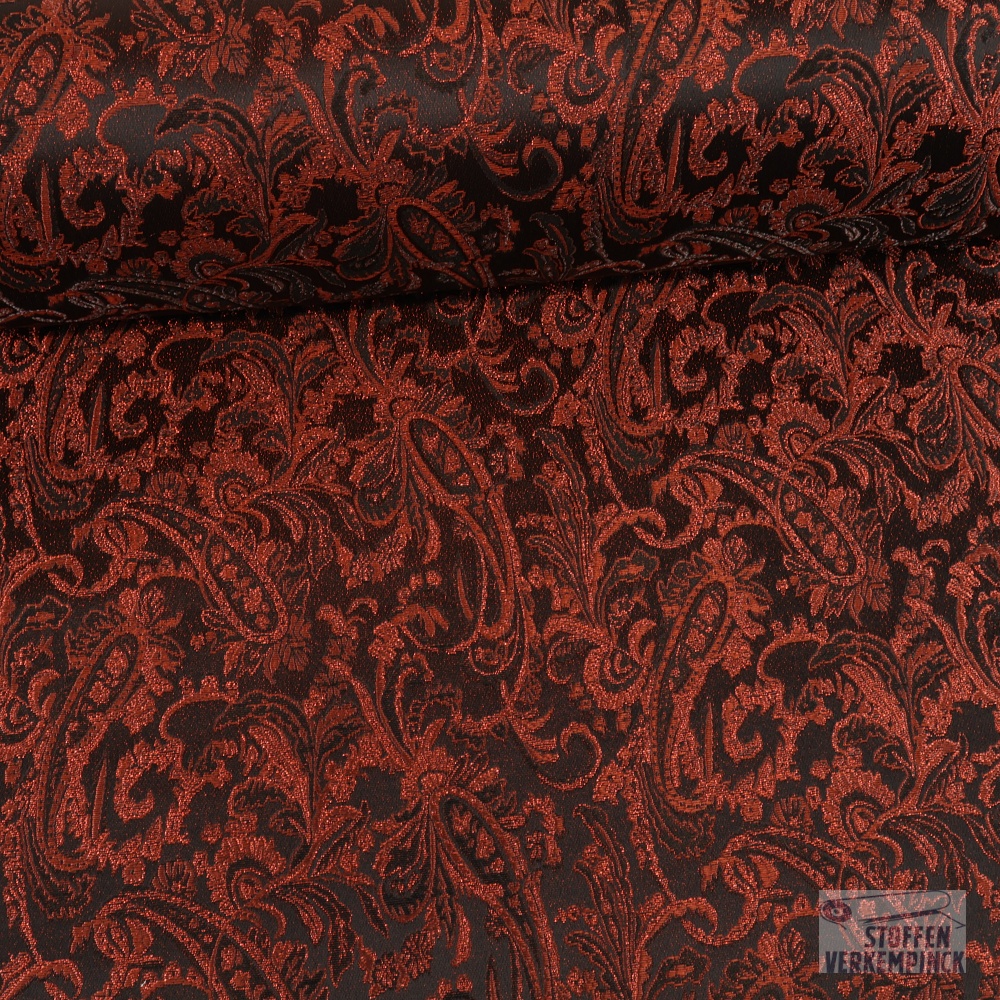 Brocaat Jacquard Lurex Royal - Rood