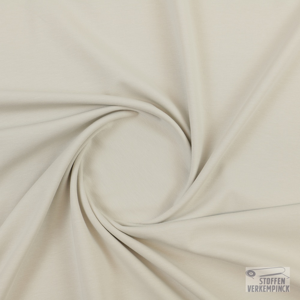 Jersey Katoen Uni Beige