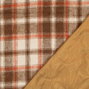 Matelassé Checks Ecru/Brown/Orange