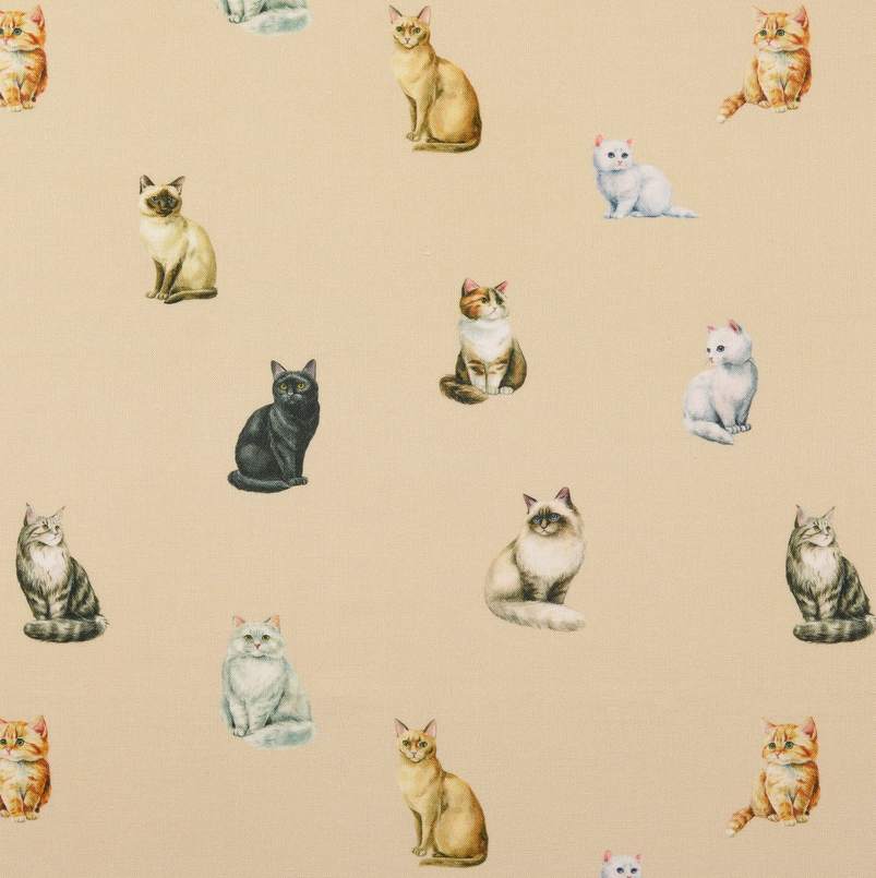 Cotton Digital Katjes Licht Beige
