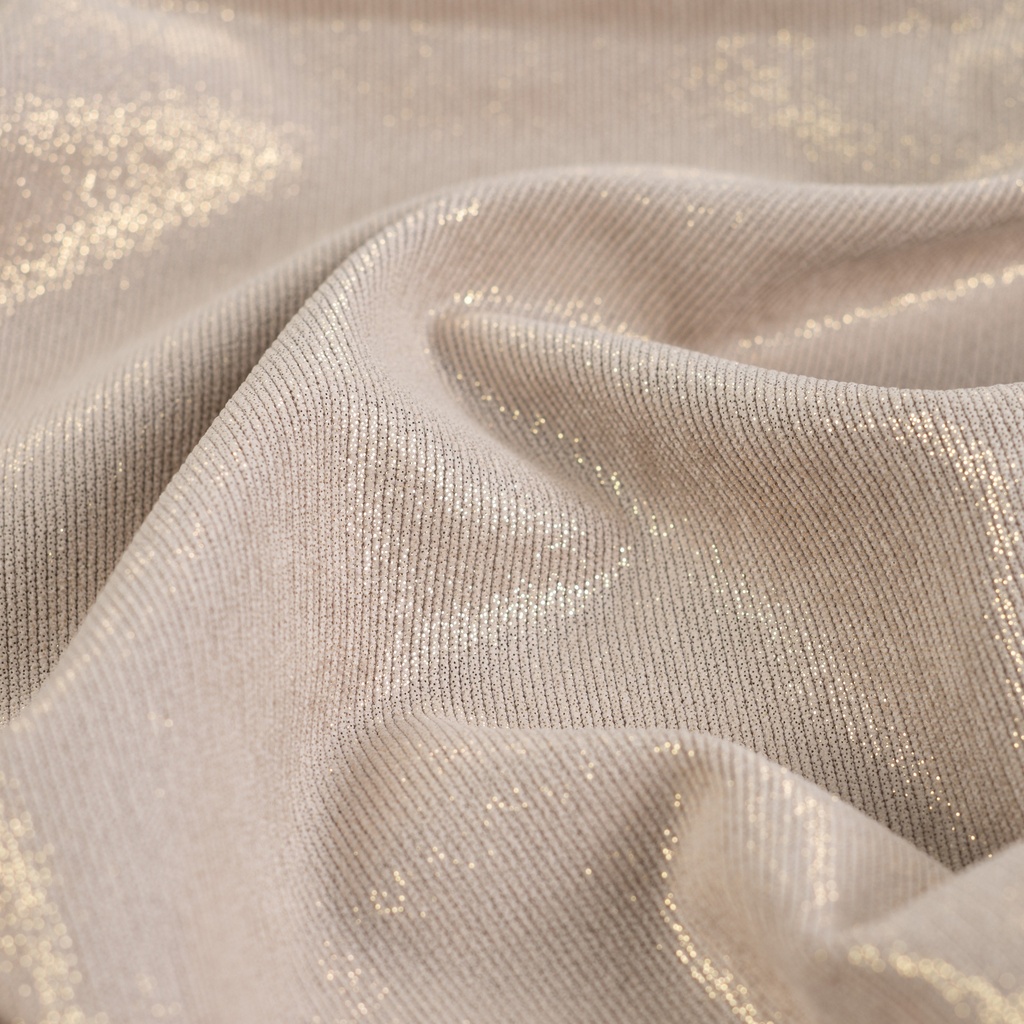 Corduroy Foil Sand/Gold