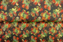 French Terry digital Flower Print Green/Orange