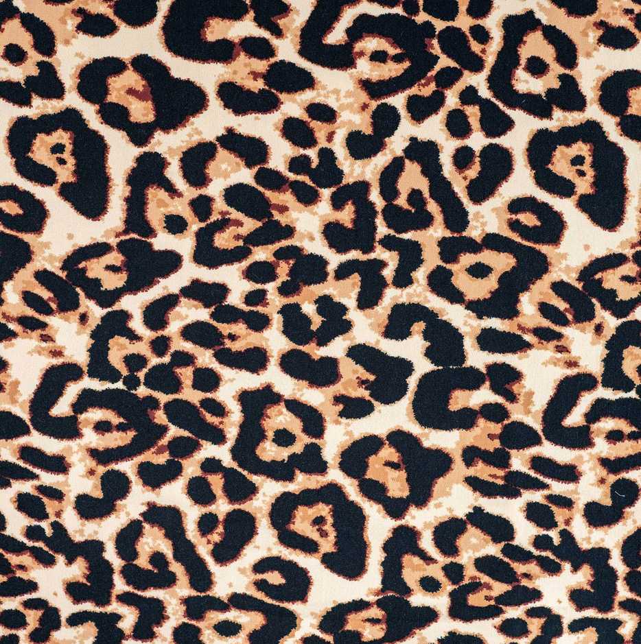 French Terry Brushed Big Leopard Caramel