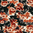 Polye. Satin Velvet Floral Brique