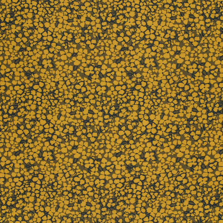 Viscose/Nylon Small Flower Ochre/Olive