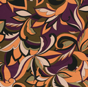 Satin Print Chic Flora Coral/Khaki/Wine