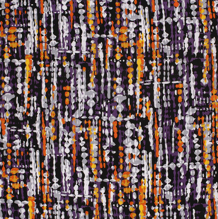 Viscose Twill Spotty Stripes Purple/Black