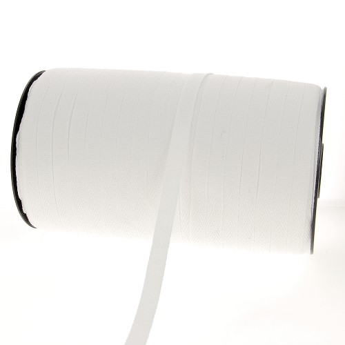 Keperlint katoen 10mm wit 