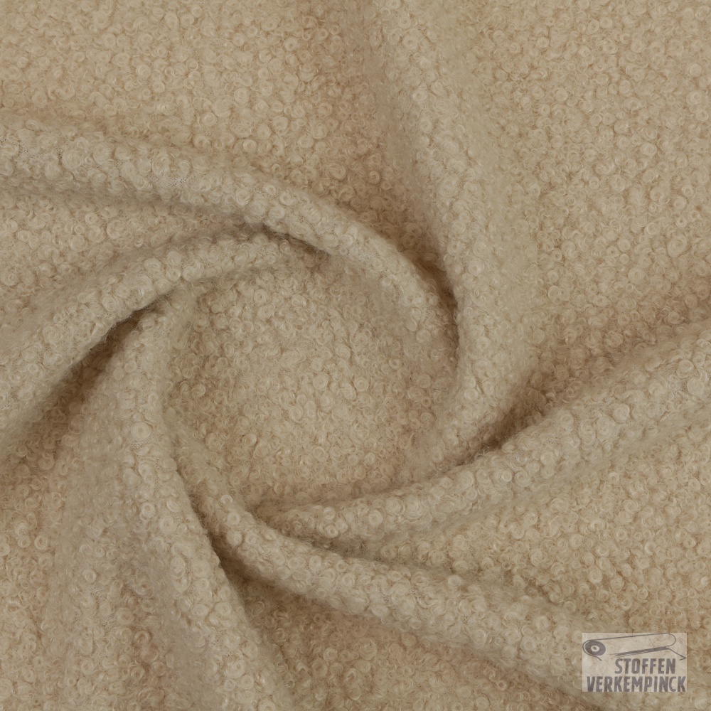 Curly Fleece Licht Beige