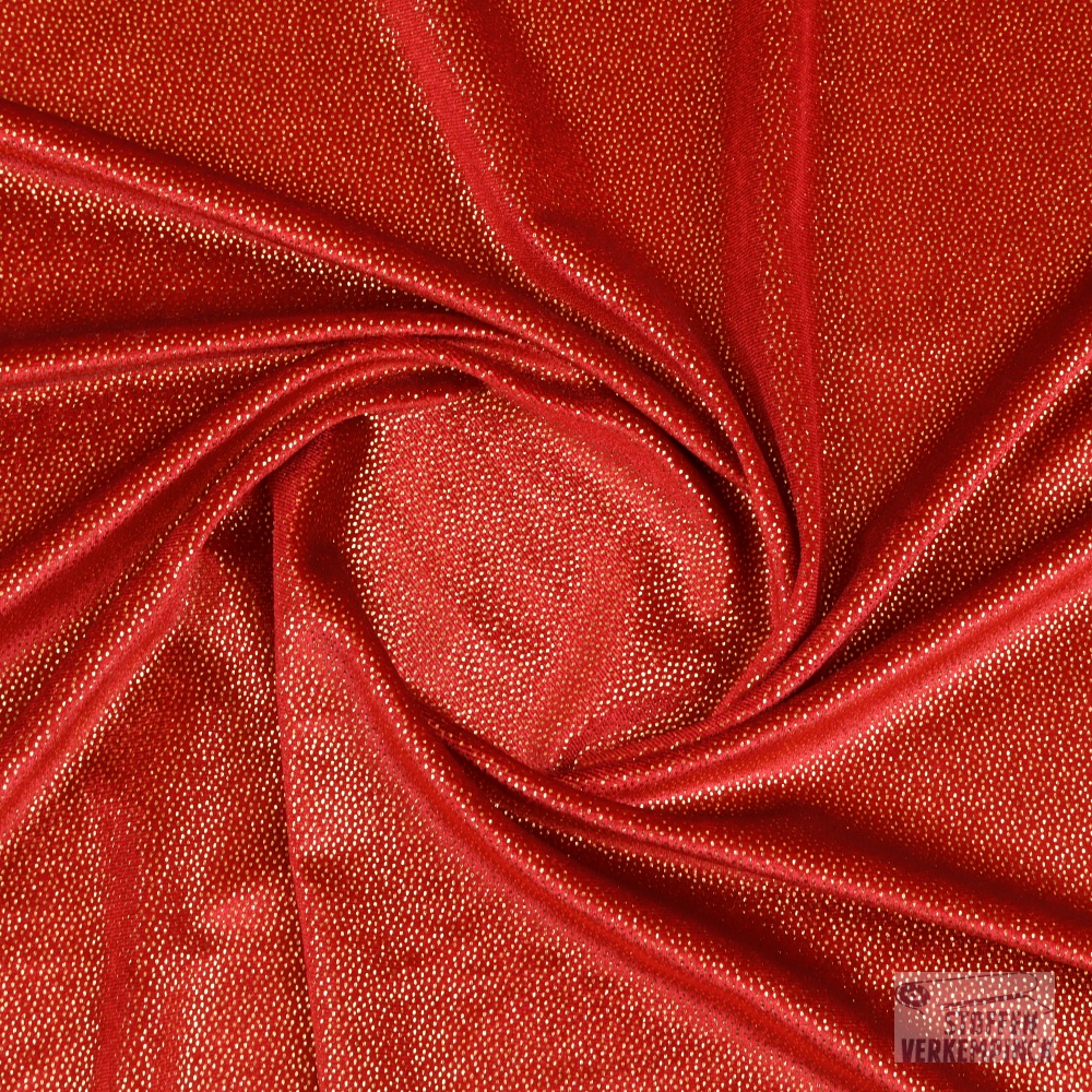 Velours Lycra Foilprint Rouge