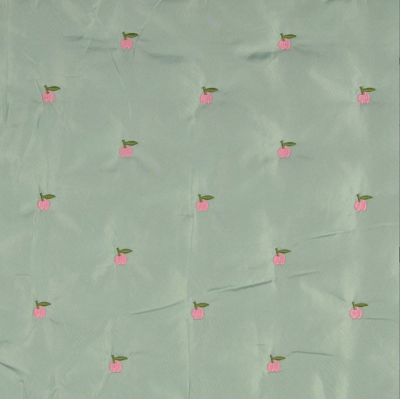 Matelassé Broderie Apples Mint