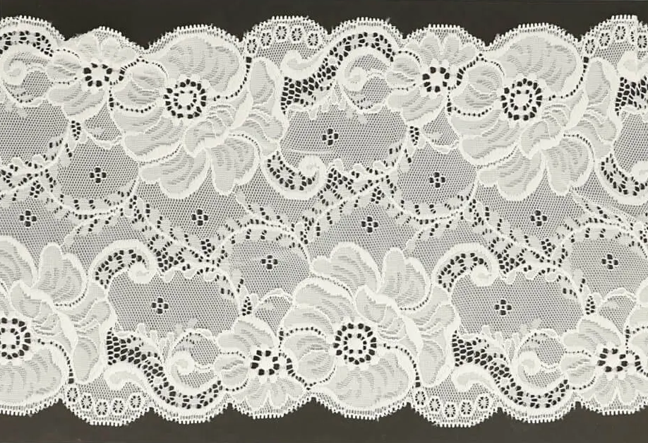 Nylon stretch kant 19cm wit