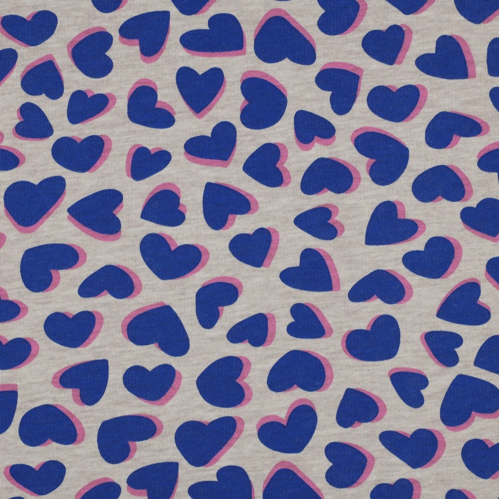 Sweat Melange Blue Hearts