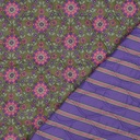 Matelassé Cotton Voile Flowers/Stripes
