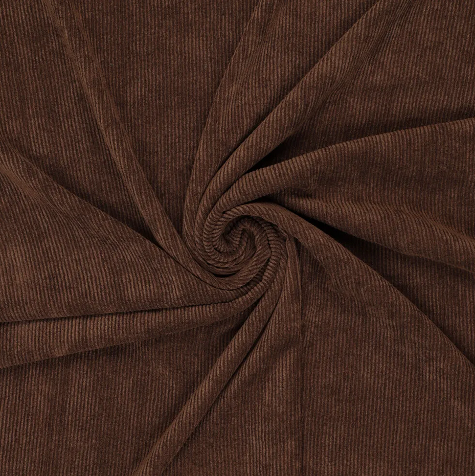 Corduroy Stretch Soepel Dark Brown