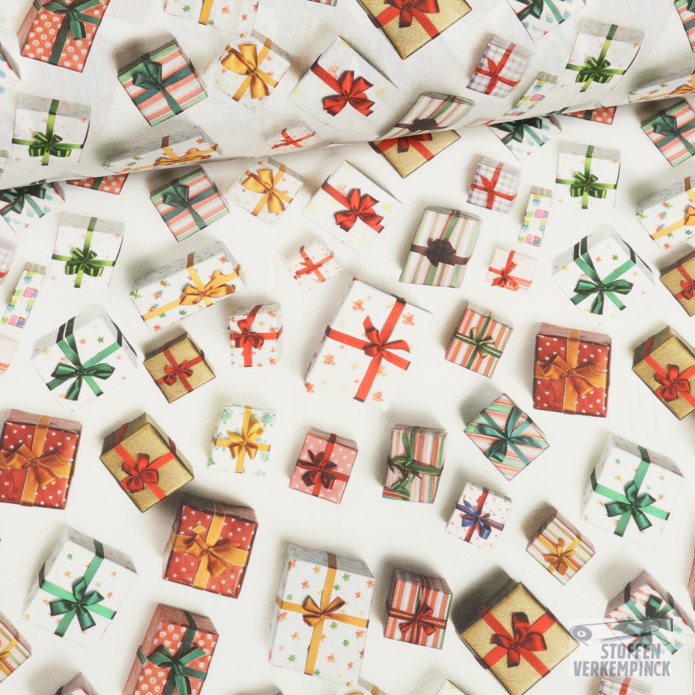 Katoen Kerst Gifts White