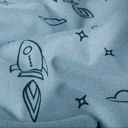 Flanel Raketten Blauw