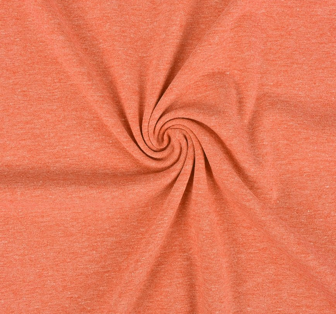 Jersey Katoen White Yarn Melange Koraal