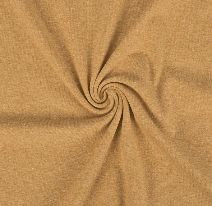 Jersey Katoen White Yarn Melange Beige